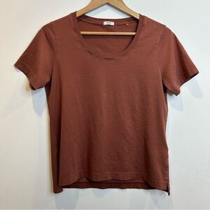 Duer Women’s Short Sleeve Pima Cotton Tee Shirt Brown